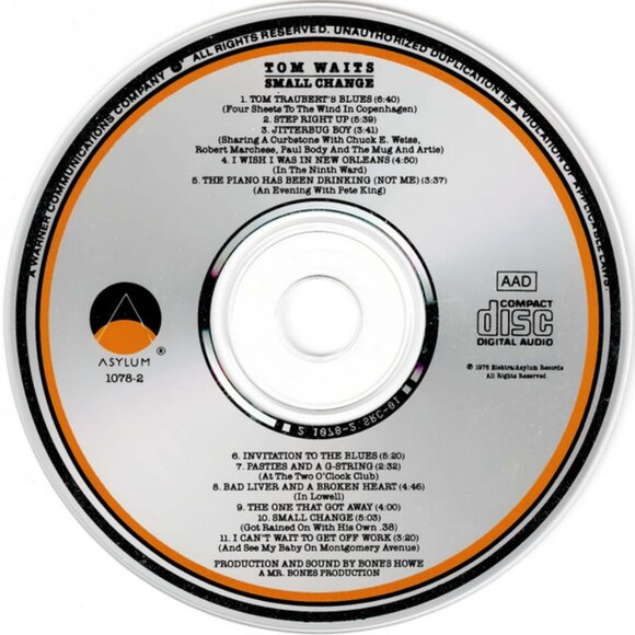 tom waits small change 1989 cd - cool jazz blues jitterbug boy alice real gone - Picture 3 of 5